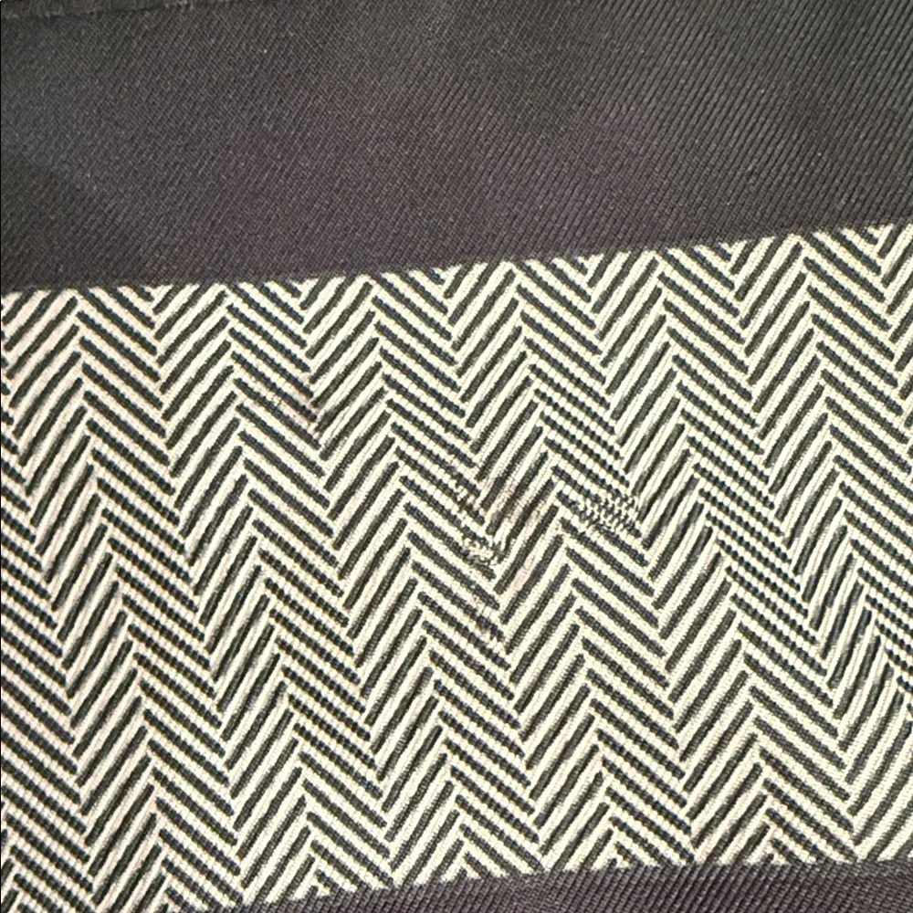 100% Silk Scarf 35” Square Green Gray Geometric Print